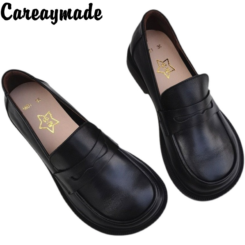 Women'S Shoes - Careaymade-ผู้หญิงรองเท้าบนรองเท้า Oxford สำหรับผู้ชายรองเท้าหนัง Cowhide ชายทำงานรองเท้าฤดูใบไม้ผลิฤดูใบไม้ร่วงขนาดใหญ่ขนาดรองเท้า