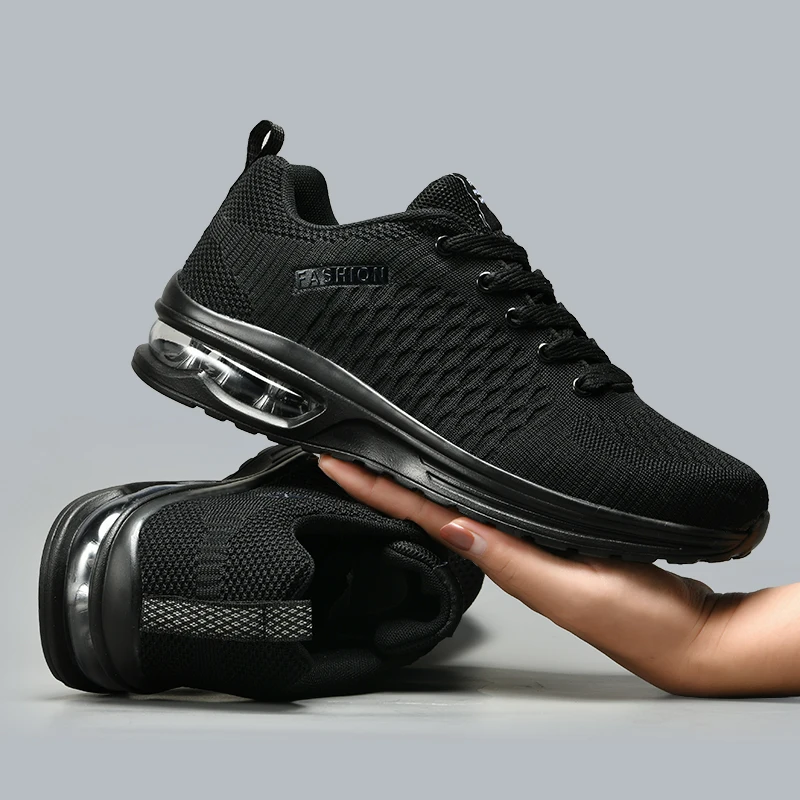 Breathable Mesh Athletic Shoes - รองเท้าวิ่งชายรองเท้า Lace Up รองเท้าผ้าใบแฟชั่นน้ําหนักเบารองเท้าสบายๆชายตาข่ายเดินรองเท้าเทนนิสกลางแจ้งรองเท้าผู้ชาย PLUS ขนาด