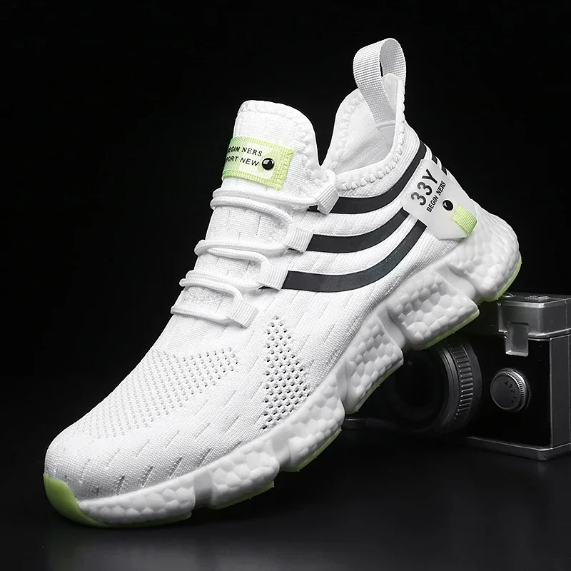 Breathable Mesh Athletic Shoes - รองเท้าผ้าใบสำหรับผู้ชายรองเท้าวิ่งผ้าตาข่ายระบายอากาศได้ดีรองเท้ากีฬาสีขาวลำลองลำลองแบบคลาสสิกน้ำหนักเบาสำหรับผู้หญิงคู่เทนนิสผู้ชายผู้ชาย
