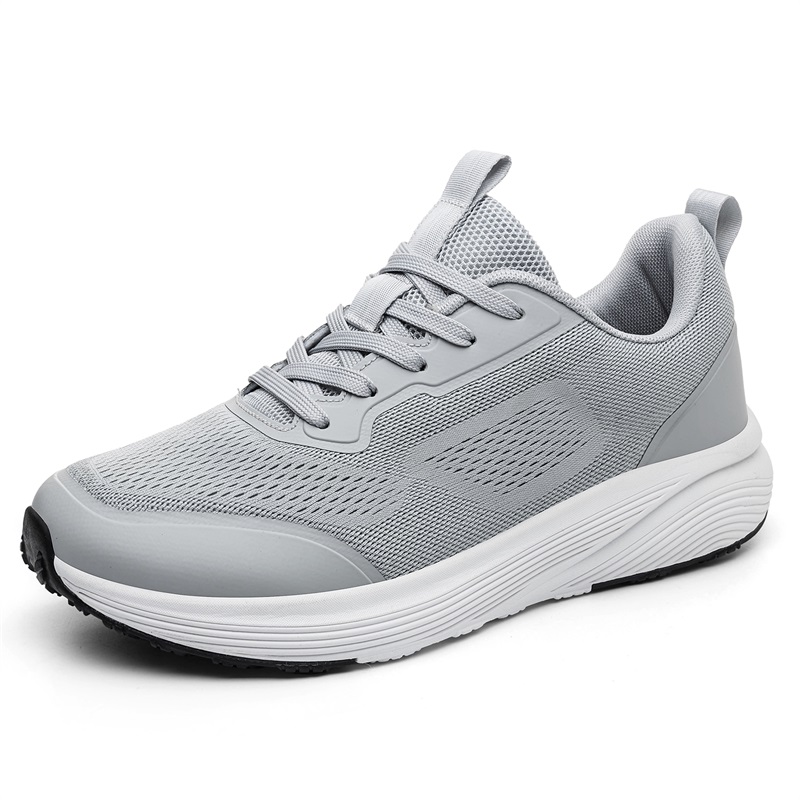 Breathable Mesh Athletic Shoes - รองเท้ากีฬาผู้ชายแบบหัวกว้าง น้ำหนักเบา ระบายอากาศได้ดี พื้นยางกันลื่น เหมาะสำหรับคนเท้าใหญ่ ใช้เดินและวิ่งได้