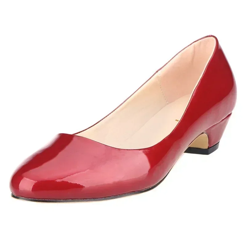 Women'S Shoes - รองเท้าส้นเตารีดแบบสวมสำหรับผู้หญิง สไตล์ลำลอง สวมใส่สบาย เหมาะกับชุดเดรส หัวกลม ส้นเตารีดแบบหนา
