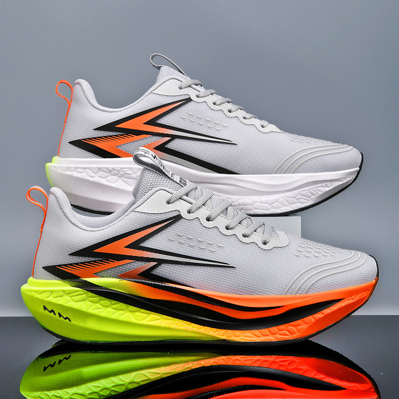 รองเท้าวิ่งผู้ชาย แผ่นคาร์บอน  - Breathable Mesh Athletic Shoes บทวิจารณ์และราคา