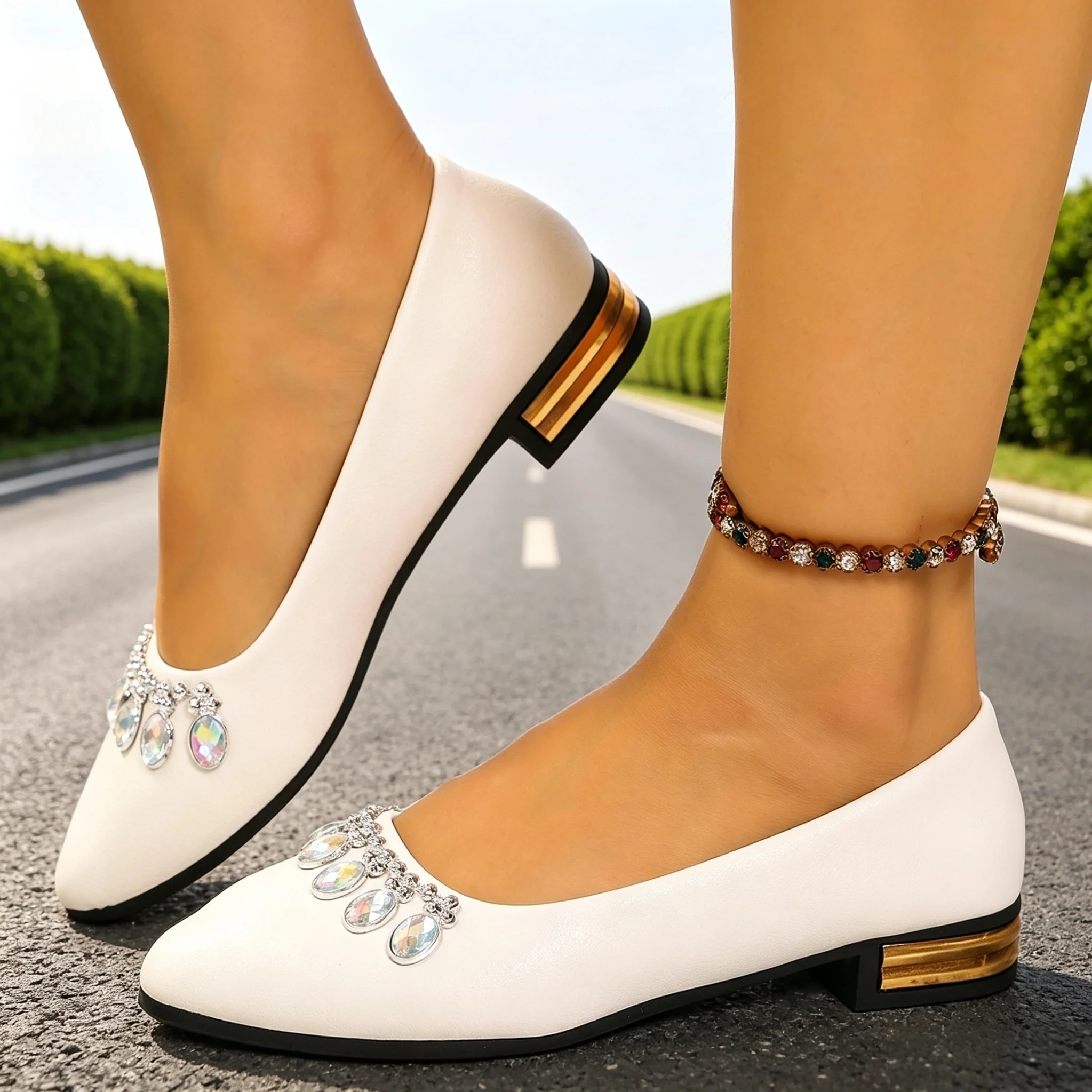 รองเท้าส้นแบนสำหรับผู้หญิง หัว - Women'S Shoes บทวิจารณ์และราคา