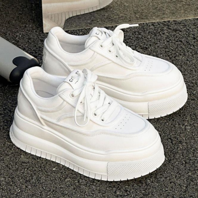 รองเท้าผ้าใบผู้หญิงหนังแท้สีขา - Running Shoes บทวิจารณ์และราคา
