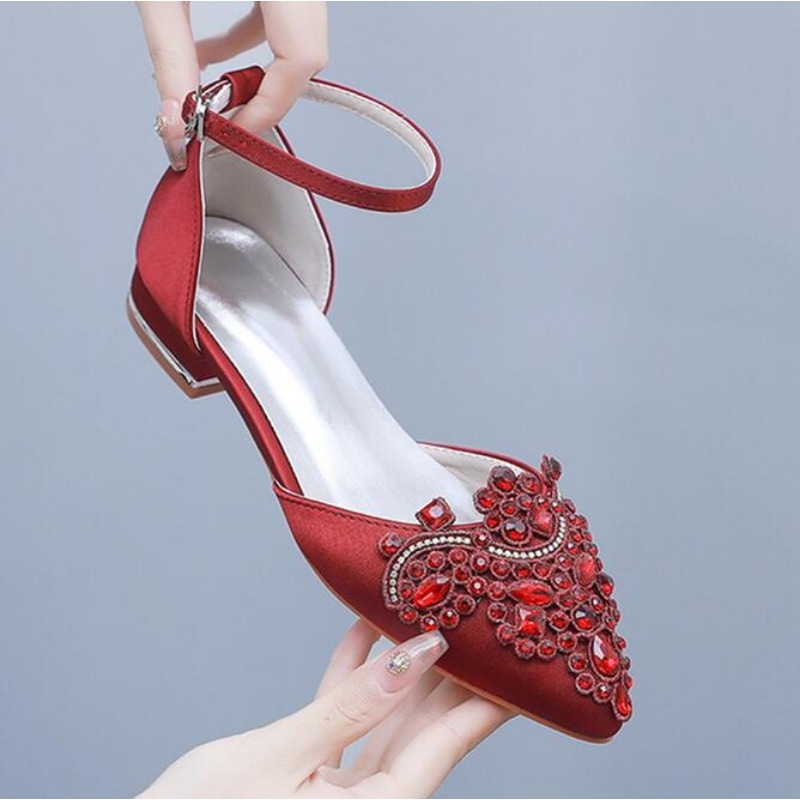 รองเท้าส้นเตี้ยแบบเปิดส้น 2 ซม - Sandals บทวิจารณ์และราคา