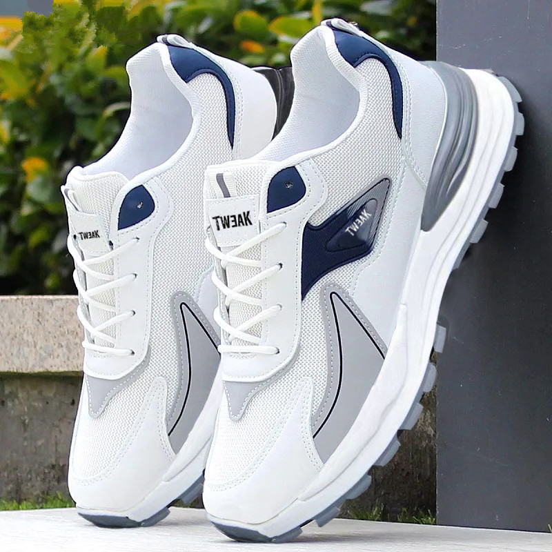 รองเท้าผ้าใบผู้ชายแฟชั่น รองเท - Breathable Mesh Athletic Shoes บทวิจารณ์และราคา