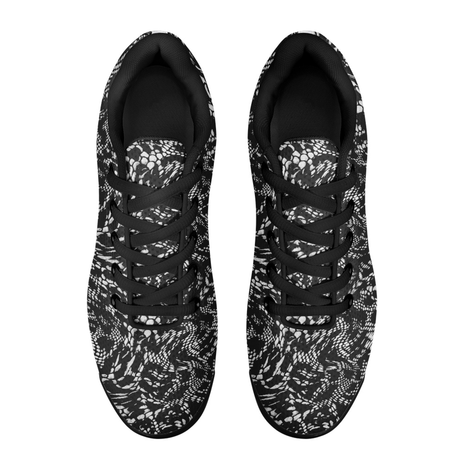 รองเท้าเดินลายหนังงู PENSTROLL - Knit Fabric Lace Up Sneakers บทวิจารณ์และราคา