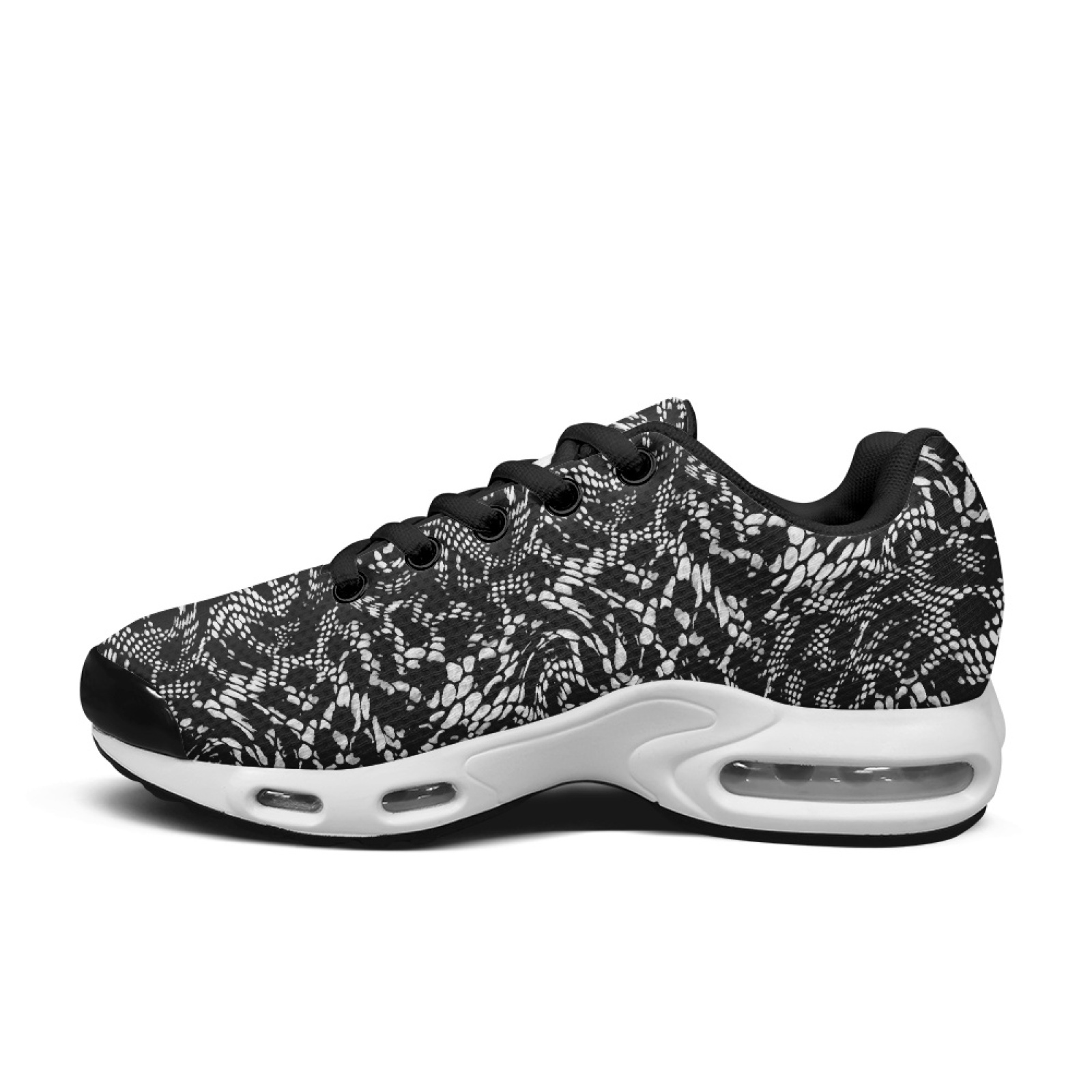 รองเท้าเดินลายหนังงู PENSTROLL - Knit Fabric Lace Up Sneakers บทวิจารณ์และราคา